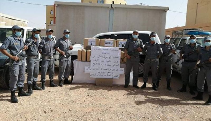 الجمارك تحجز 5 قناطير و27 كلغ “كيف معالج” في الأغواط