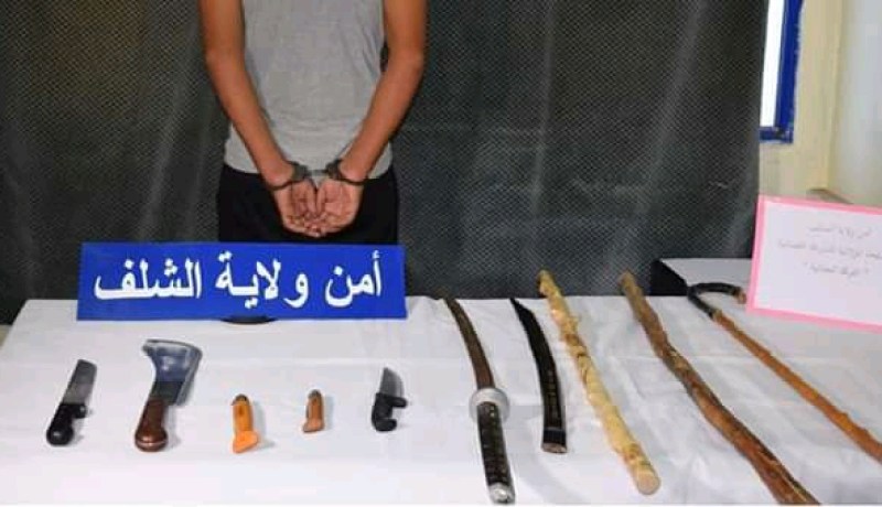 الشلف.. توقيف شخص بحوزته أسلحة متنوعة من الصنف السادس