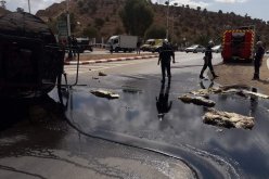 إصابة شخص في إنحراف شاحنة محملة بالزفت في المدية