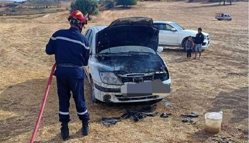 الشلف.. إحتراق سيارة بحي عزون في بلدية أم الدروع