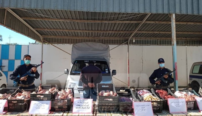 الطارف: توقيف شخص وحجز قرابة 3 قناطير لحوم بيضاء وحمراء وأمعاء فاسدة