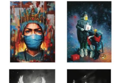 تدشين اللافتة العملاقة المهداة إلى عمال قطاع الصحة في ساحة 1 ماي بالعاصمة