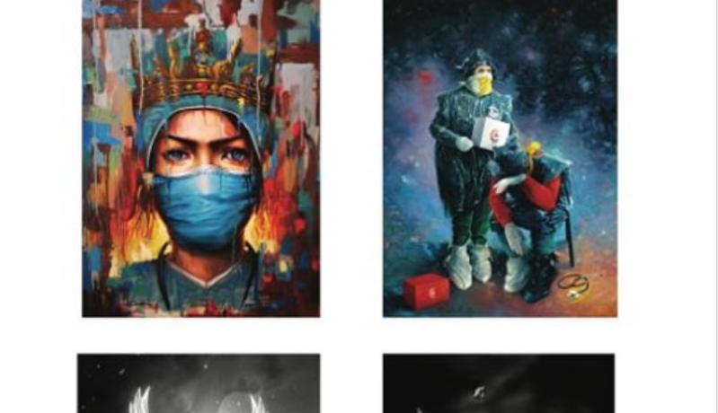 تدشين اللافتة العملاقة المهداة إلى عمال قطاع الصحة في ساحة 1 ماي بالعاصمة