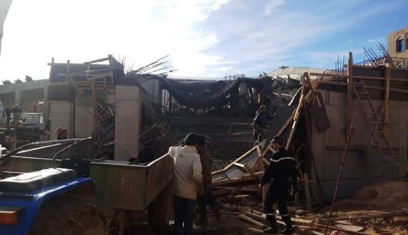 6 جرحى في انهيار سقف بناية قيد الإنجاز بالمدية