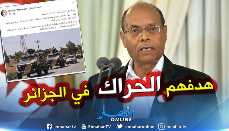 المنصف المرزوقي: حرب حفتر في ليبيا تستهدف الحراك في الجزئر