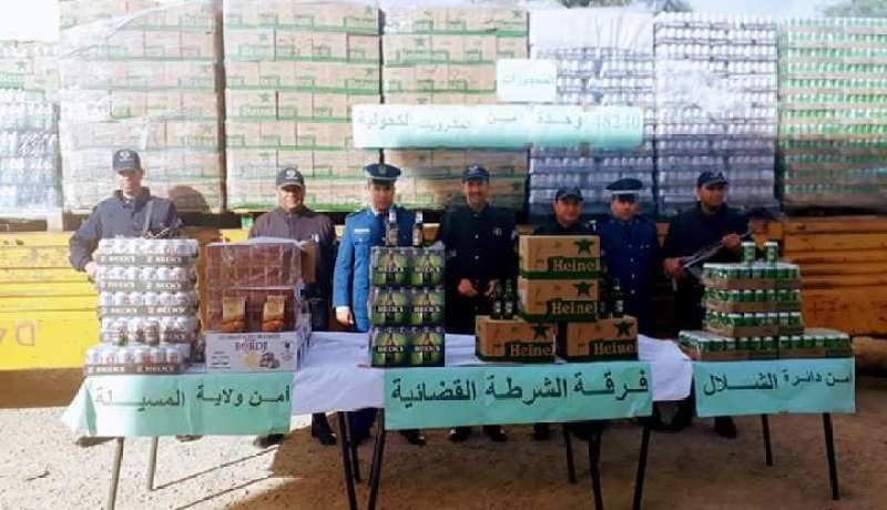 المسيلة.. حجز أزيد من 48 ألف وحدة كحولية بالشلال