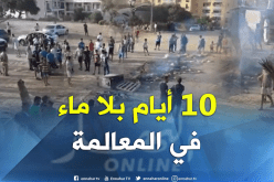 بالفيديو.. سكان بعض أحياء المعالمة يقطعون الطريق احتجاجا على إنقطاع المياه