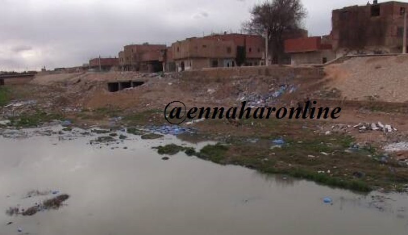 بالصور ..الواد يهدد سكان 3 أحياء بالموت بالجلفة