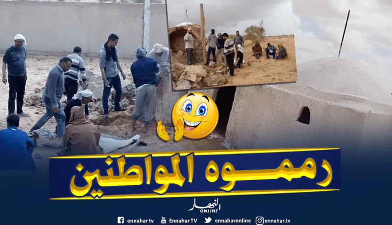 بالصور.. الفرجان يرممون معلم بن قشة بعد تخريبه من طرف متشدد