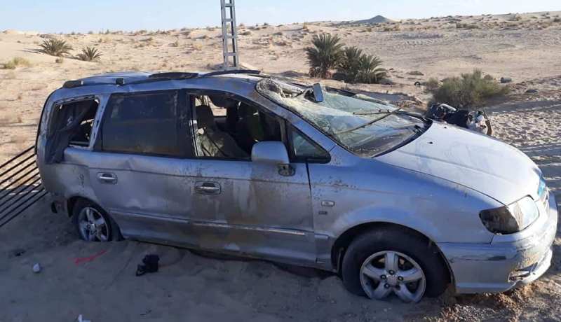 بالصور.. 7 جرحى في حادث مرور بحاسي خليفة في الوادي