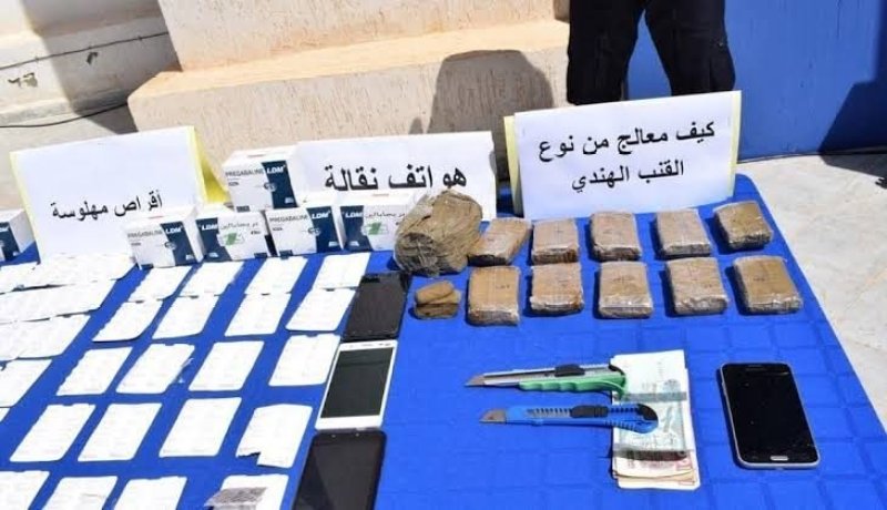 الوادي: أمن الرباح يحجز 1062 قرص مهلوس و1 كلغ من المخدرات