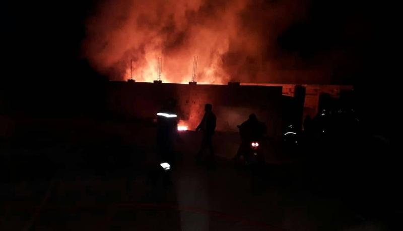 تبسة: اندلاع حريق مهول في مرآب خاص بتخزين المازوت والبنزين