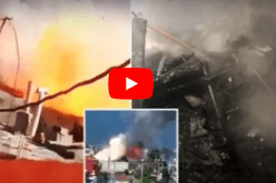 بالفيديو.. لقطات مُرعبة لانفجار مصنع سري للألعاب النارية