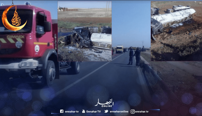 جريح في انقلاب شاحنة ذات صهريج معبّأة بالمازوت في سعيدة