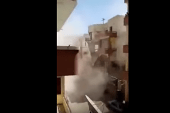 بالفيديو.. لحظة انهيار مبنى من 5 طوابق