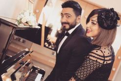 شاهد.. ديو بين تامر حسني وبسمة بوسيل في عيد ميلاد إبنتيهما