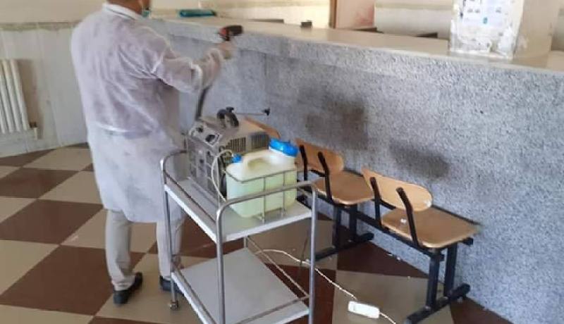 بالصور.. مديرية الصحة لولاية تبسة تعقم مكاتب ومرافق المراكز الحدودية