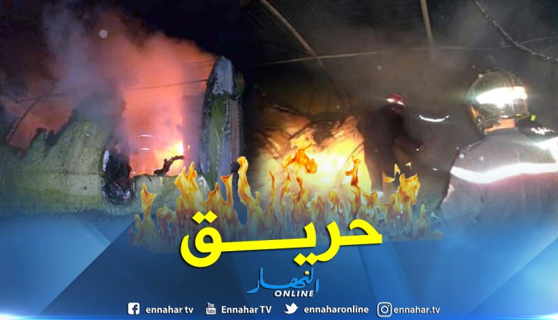بالصور.. إخماد حريق مدجنة ببولحاف الدير في تبسة