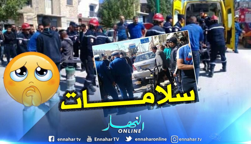 بالصور.. إصابة شاب في إصطدام دراجة نارية بسيارة في تبسة