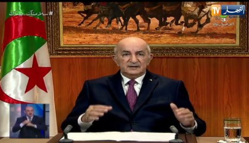 الرئيس تبون: “موقفنا واضح إتجاه القضيتين الفلسطينية والصحراوية”