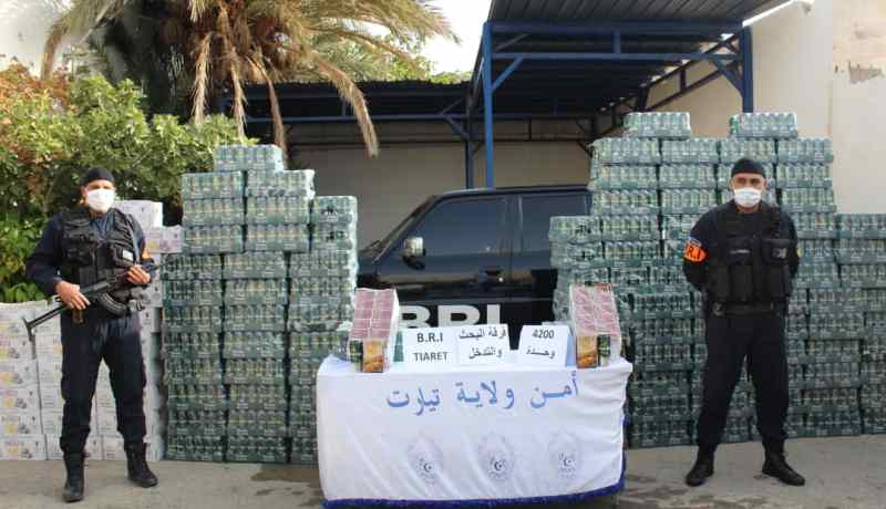 حجز 4200 وحدة من المشروبات الكحولية داخل ورشة بناء في تيارت