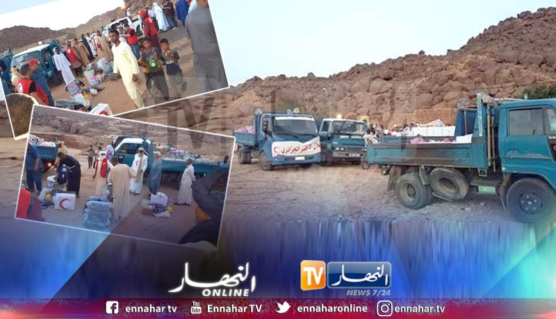 الهلال الاحمر الجزائري يرسل 13 طن من المساعدات لسكان تينزاواتين