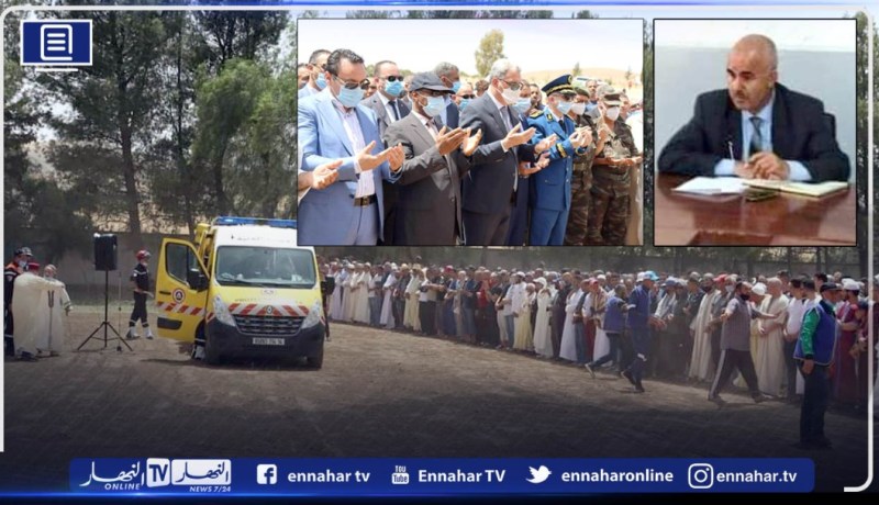 تشييع جنازة رئيس دائرة منداس بغليزان بمسقط رأسه بتيارت