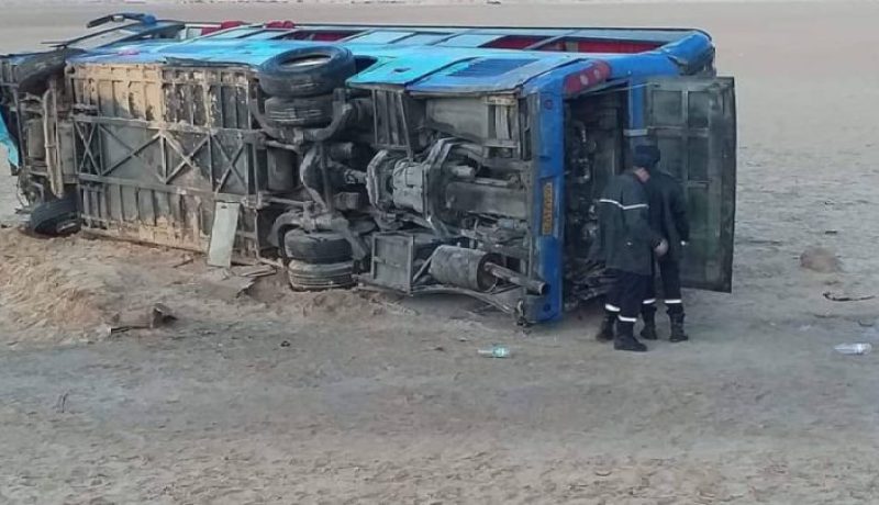 5 جرحى في إنقلاب حافلة لنقل المسافرين في ميلة