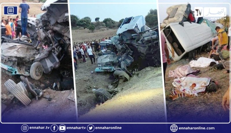 12 جريحا في اصطدام بين حافلة وشاحنة ببرج بوعريريج
