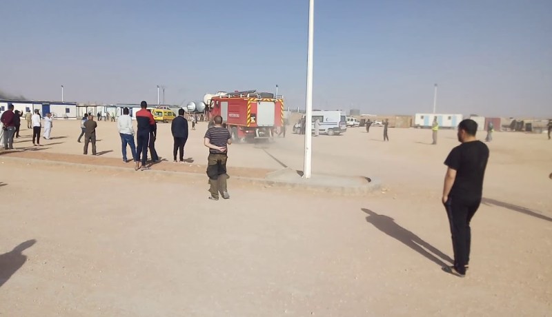 الأغواط.. حريق بقاعدة الحياة “السلام” في حاسي رمل