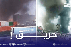 نشوب حريق مهول في ميناء الجزائر