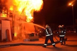 حريق بسوق الطحطاحة بعين وسارة في الجلفة