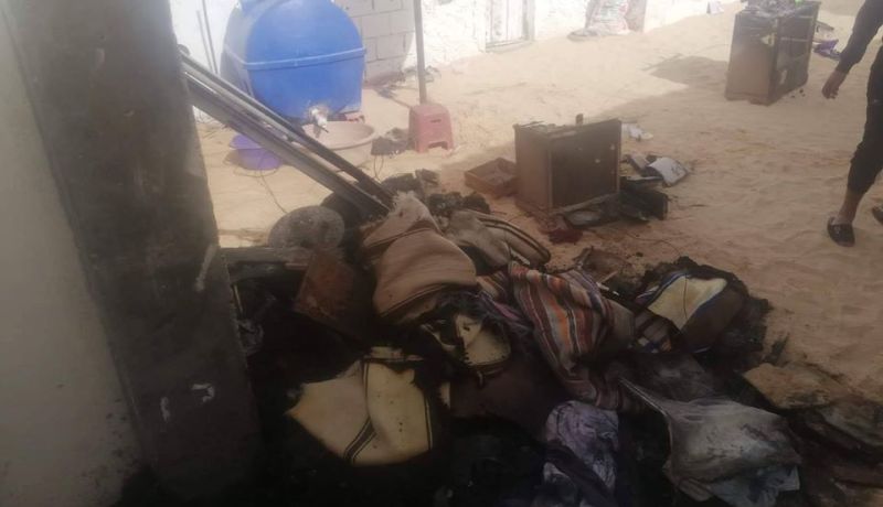 بالصور.. إخماد حريق شب في غرفتين بمنزل في الرقيبة بالوادي