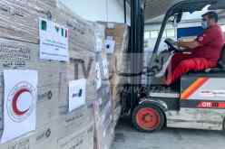  بالصور.. الصليب الأحمر الإيطالي يستلم حزمة من المساعدات الجزائرية