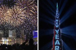 بالفيديو..الليزر يضيئ سماء دبي احتفالا بـ 2018