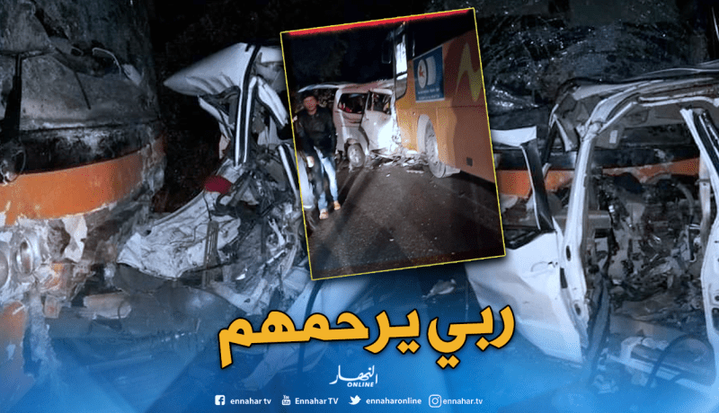 وفاة 7 أشخاص في اصطدام حافلتين بتيبازة
