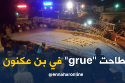 بالفيديو..  سقوط رافعة في الطريق السريع بمنعرج بن عكنون