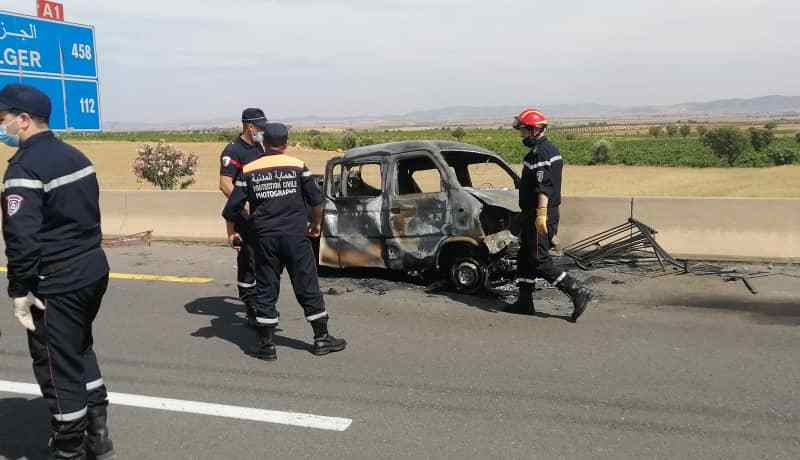 سيدي بلعباس: وفاة شخص وإصابة إثنين بجروح إثر احتراق سيارة