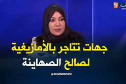 نعيمة صالحي.. جهات تتاجر بالأمازيغية لصالح الصهاينة