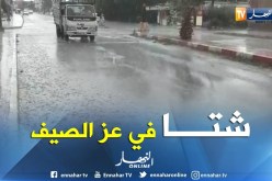 بالفيديو ..أمطار غزيرة في عز الصيف بميلة