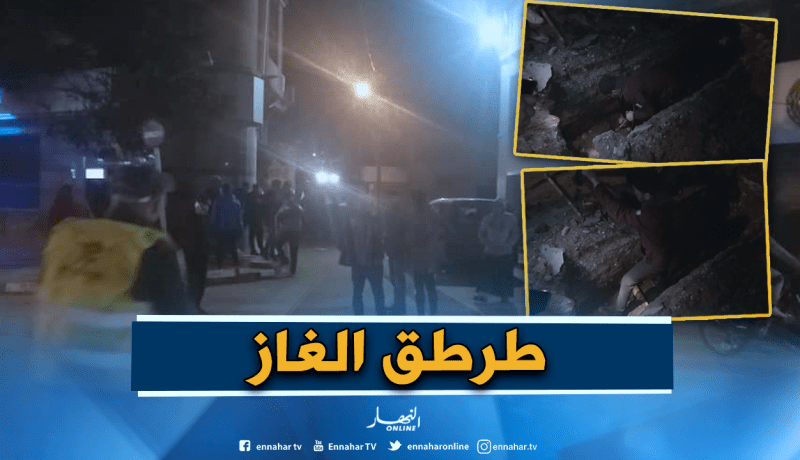 انفجار أنبوب رئيسي للغاز الطبيعي ببلدية بئر خادم