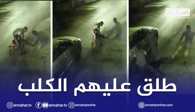 فيديو صادم.. رفضوا منحه الخبز مجانا فإعتدى عليهم بواسطة كلب شرس!
