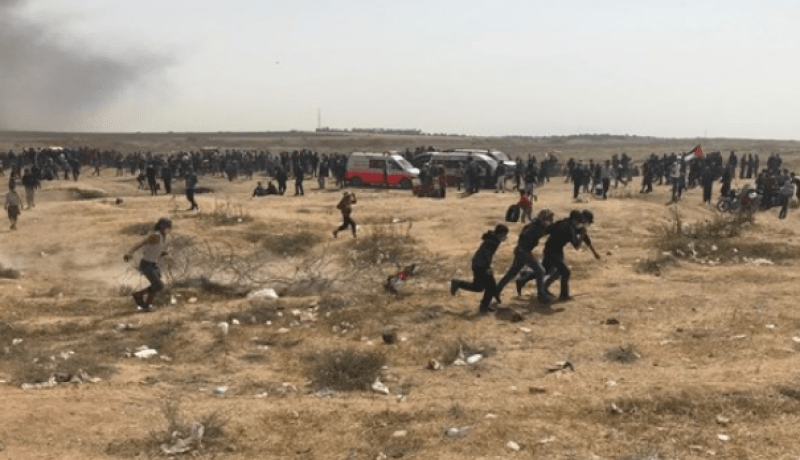 إرتفاع إصابات جمعة حرق علم الاحتلال الصهيوني بغزة إلى 363 شخصا