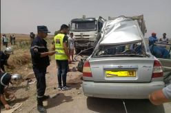 5 جرحى في اصطدام سيارة بشاحنة في غليزان