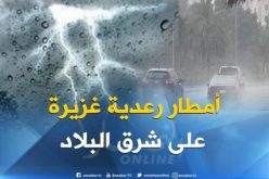أمطار رعدية غزيرة على الولايات الشرقية للبلاد ابتداءً من منتصف النهار