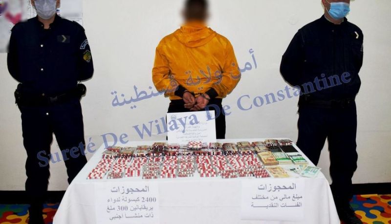 قسنطينة: الإطاحة بمسبوق قضائيا وحجز 2400 قرص ومبلغ مالي معتبر