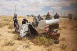 بالصور.. 5 جرحى في إنقلاب سيارة بالأغواط