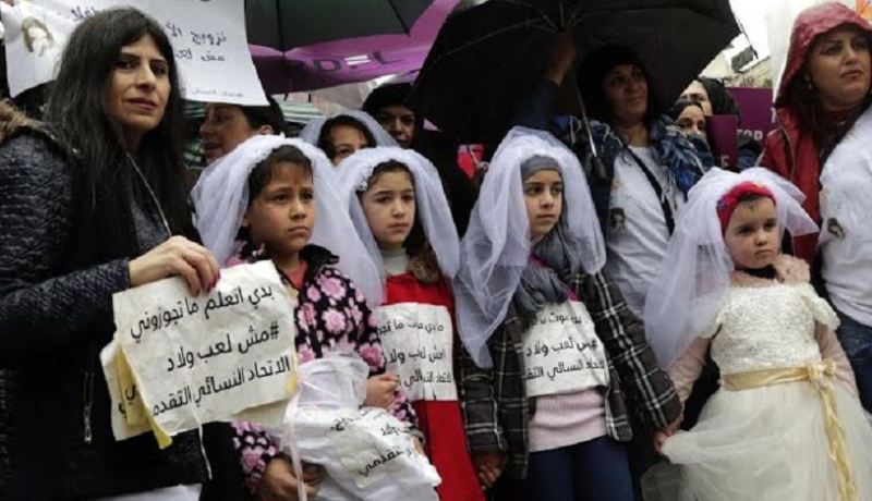 مسيرات احتجاجية في لبنان ضد تزويج القاصرات