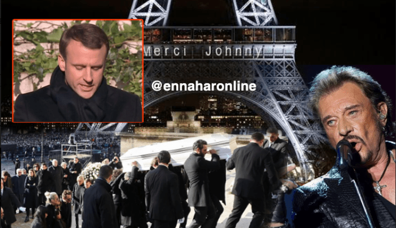 ماكرون مودّعا هاليداي: “كنت جزء من فرنسا.. “