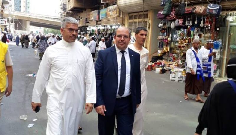 بالصور ..محمد عيسى يتفقد فنادق الحجاج الجزائريين بمكة